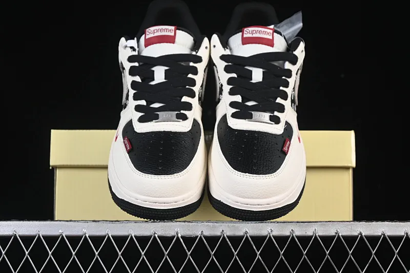 All Categories Nk Air Force 1 Air Force Series Nk Air Force 1 Low Air Force Low Nike Air Force 1'07 Low Joint Beige Black Black Red High-end Customized Low-top Casual Sneakers XD2588-610
